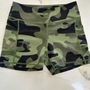 ZYIA Green and Black Bike Shorts
